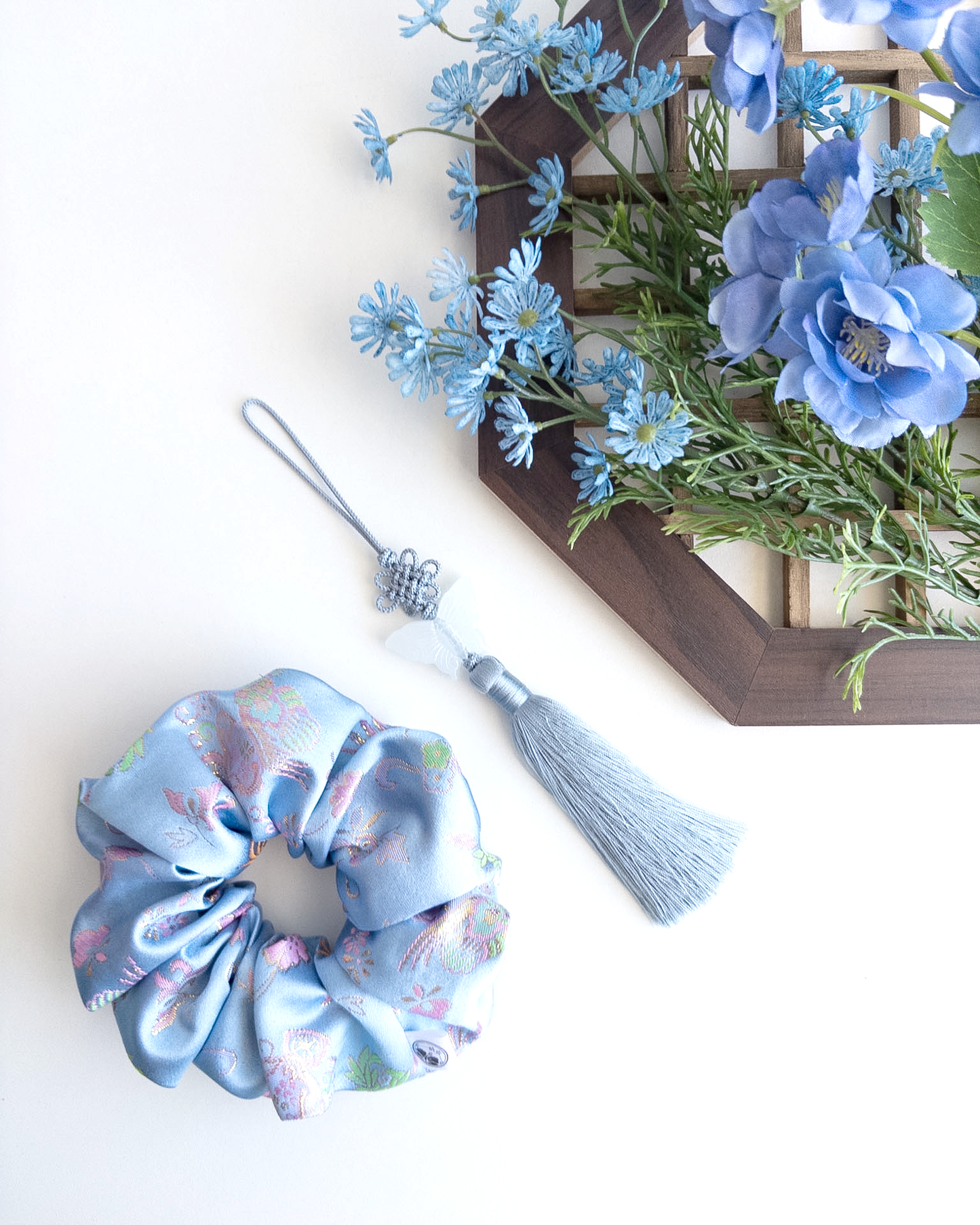Haneul(Sky) Hanbok Scrunchie