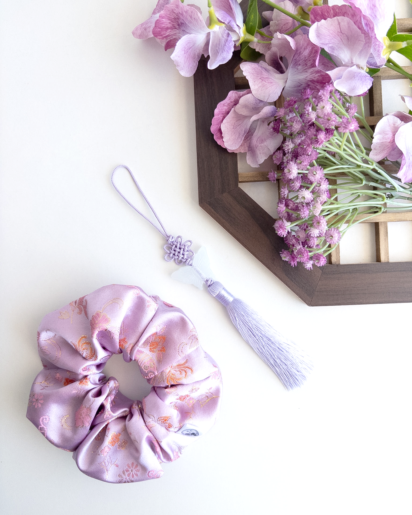 Yeonbora(Lavender) Hanbok Scrunchie