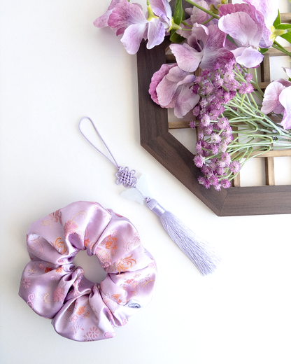 Yeonbora(Lavender) Hanbok Scrunchie